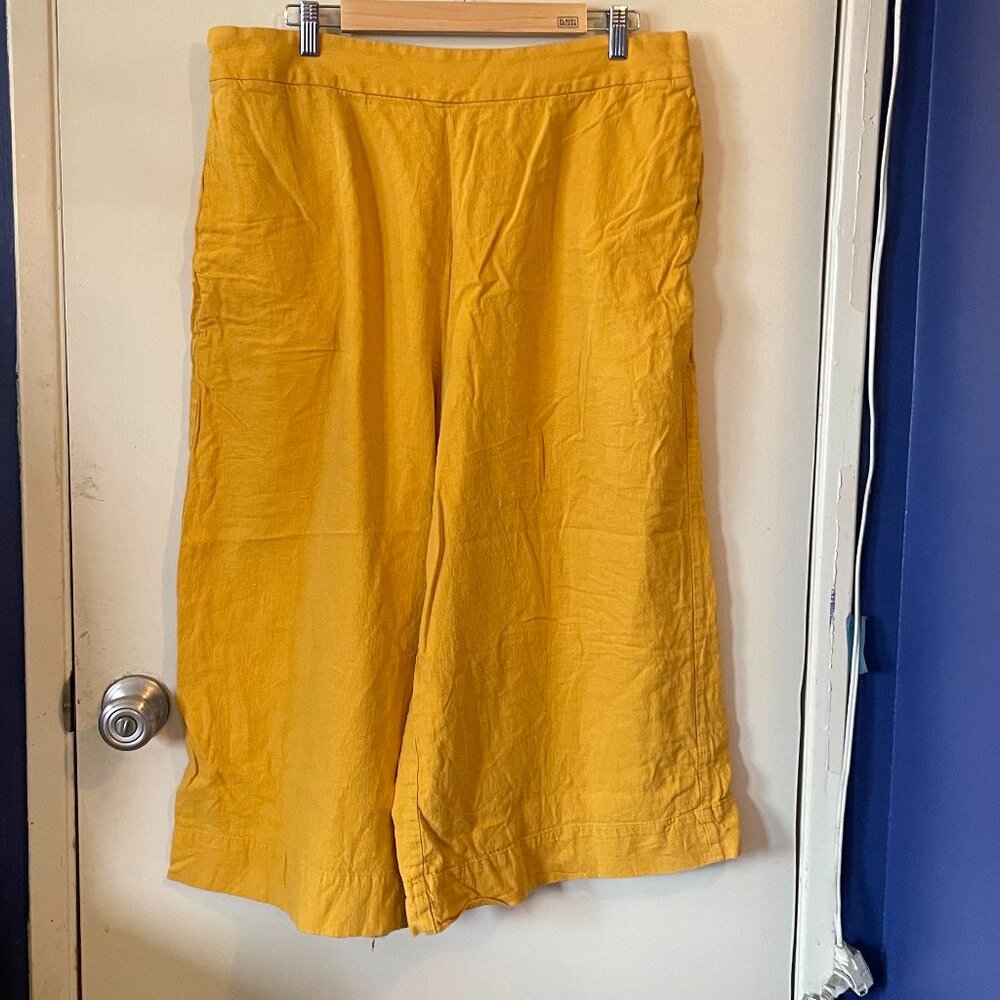 Madewell Wide-Leg Pants in Golden Yellow